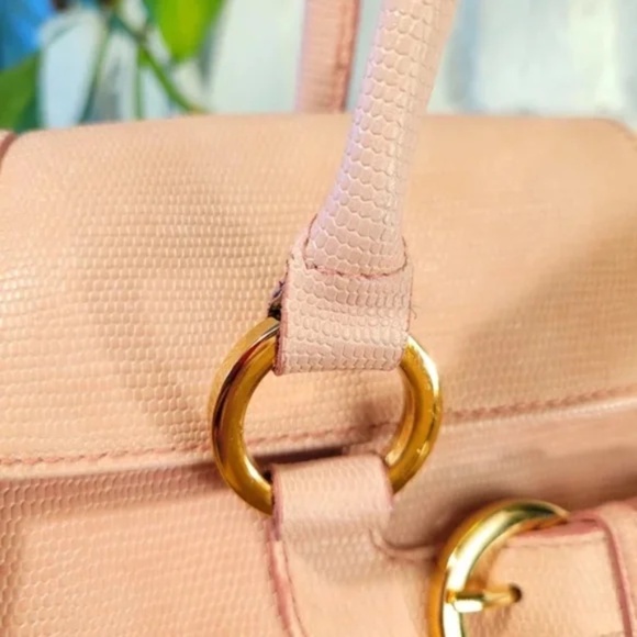 Vintage Lord & Taylor Reptile Pattern Leather Bag - Picture 8 of 15